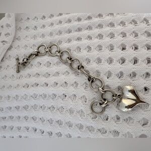 Chunky Heart bracelet 8"